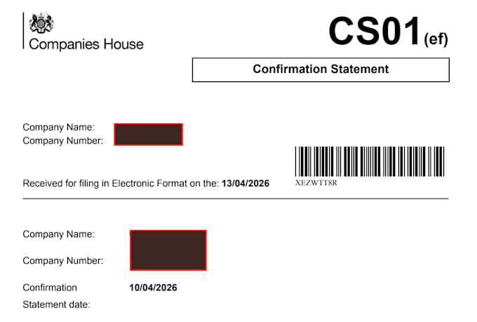 file your uk company confirmation statement cs01